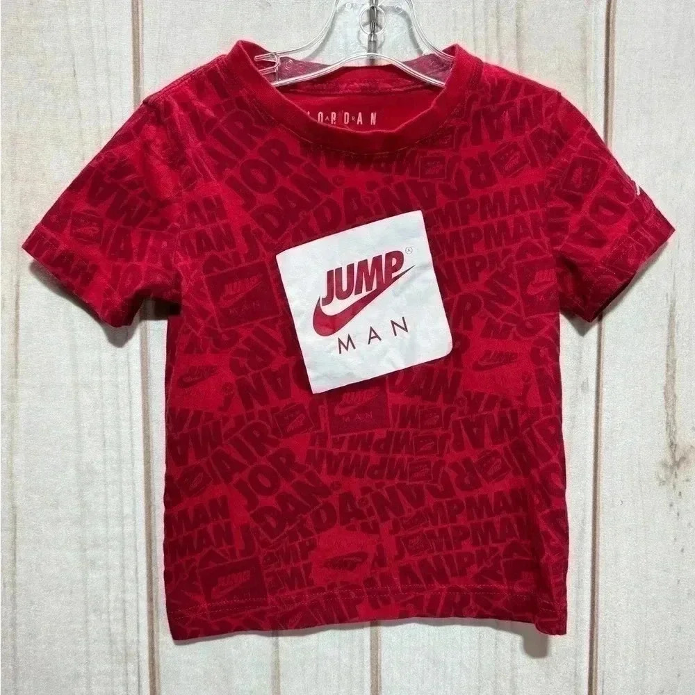 NIKE Air Jordan Toddler Jump Man Red Short Sleeve Tee Size 4 XS‎